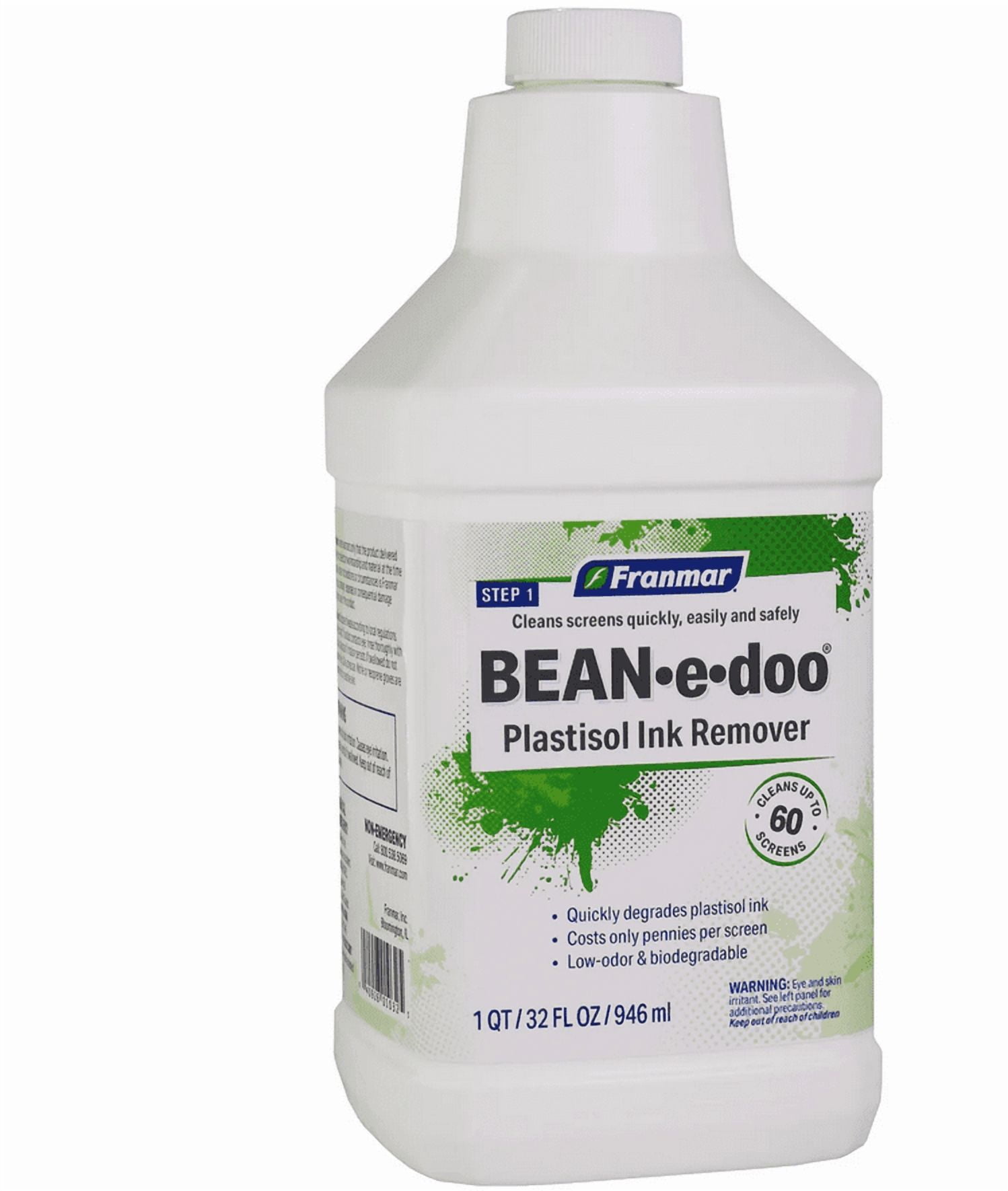 Screen Printing Ink Remover - Franmar BEAN-e-doo (1 Pint / 16oz ...