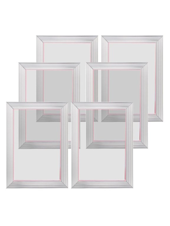 Screen Printing Kit 10x14 inch, 6 Pack Aluminum Frames 110 Mesh, High Tension Nylon Silk Screen Printing Frames with Tape for DIY T-Shirt Printing