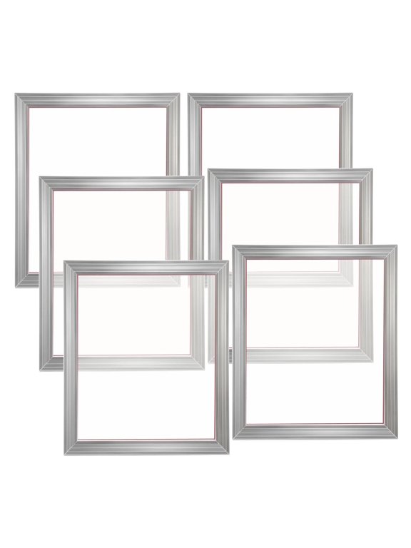 Screen Printing Kit 16x20 inch, 6 Pack Aluminum Frames 110 Mesh for DIY T-Shirt Printing, High Tension Nylon Mesh & Sealing Tape