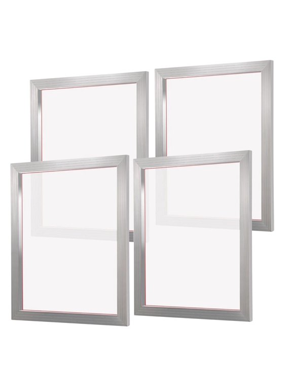 Screen Printing Kit 20x24 Inch - 4 Aluminum Frames, 355 Mesh, Nylon Mesh & Tape for DIY T-Shirt Printing