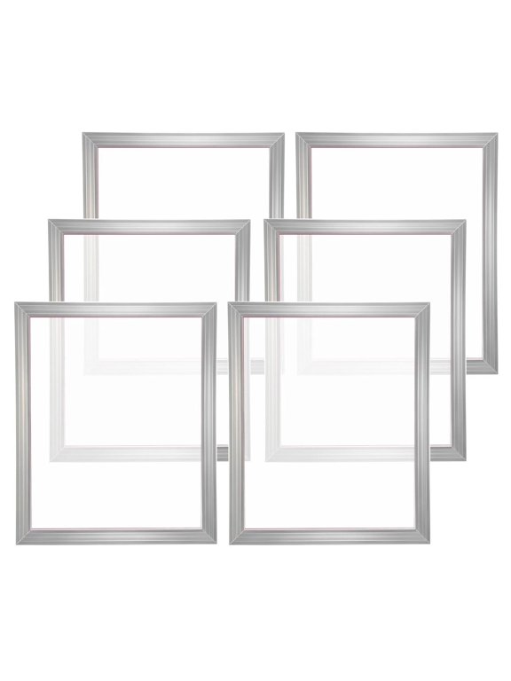 Screen Printing Kit 20x24 Inch, 6 Pack Aluminum Silk Screen Frames 160 Mesh, High Tension Nylon Mesh for T-Shirt DIY Fabric Printing