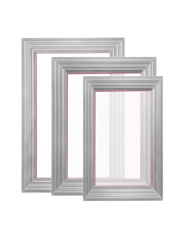 Screen Printing Kit, 3 Aluminum Frames, Squeegee, 5 Glitters, Films - DIY T-Shirt Printing, 6x10/8x12/10x14 inch 110 Mesh
