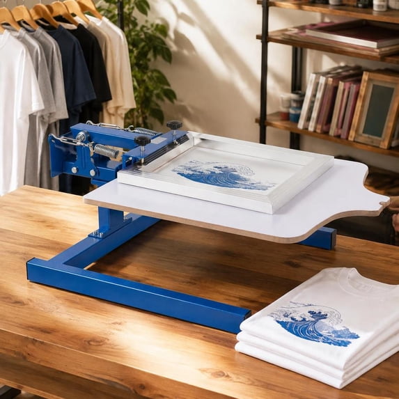 Screen Printing Machine, 1 Color 1 Station, Carbon Steel Press, 21.3 X ...