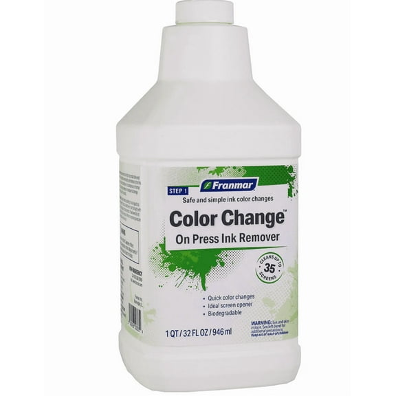 Screen Printing Screen Opener - Franmar On-Press Color Change (1 Pint / 16oz) - Silk Screen Cleaner