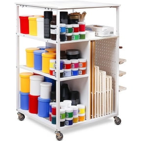Screen Printing Table Compatible with Screen Printing Machine,Rolling and Adjustable Height Craft Storage Organizer Store Different Size Screen Printing Frame