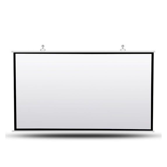 Screen Projector, High Definition Curtain Type Projection Screen Wall Hook Projector Movies Screen Cloth 60 72 84 100 Inches 16:9 for Home,Office