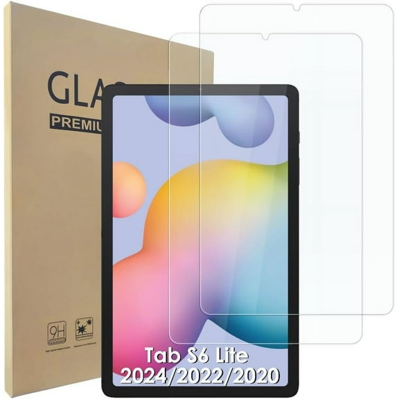 Screen Protector [2-Pack] Compatible with Samsung Galaxy Tab S6 Lite 10.4 2024/2022/2020, 9H Tempered Glass Replacement for Galaxy Tab S6 Lite(SM-P610/SM-P615/SM-P613/SM-P619/SM-P620/SM-P625)