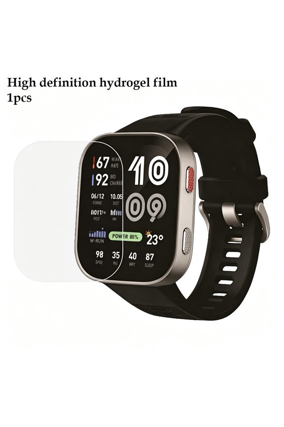 Screen Protector Amazfit Bip Max, 3D Full Coverage PMMA Flexible Film & HD Hydrogel Protective Cover, Anti-Scratch Bubble-Free Smartwatch Guard(Not Glass)