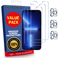 thumbnail image 1 of Screen Protector Bundle with Camera Cover Designed for Apple iPhone 13 Pro Max Clear Screen Protector 9H Hardness,Bubble Free with Easy Install, 3 PACK Glass and Camera For iPhone 13 Pro Max, 1 of 8