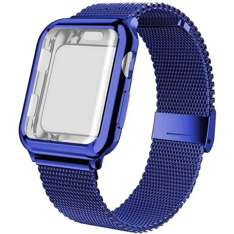 Screen Protector Case+Strap for Apple Watch bands 44mm iWatch