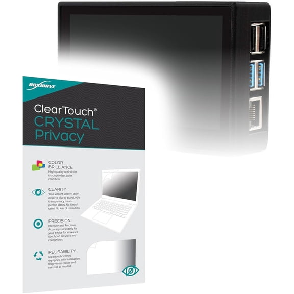 Screen Protector Compatible With DSI LCD (4 in) - ClearTouch Crystal Privacy (2-Pack), Privacy Screen Protector Flexible Film Clear