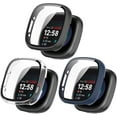 thumbnail image 1 of Screen Protector Compatible for Fitbit Versa 4/Sense 2 Watch Case, Tempered Glass Ultra-Thin Full-Coverage Shockproof Bumper(3 Pack A), 1 of 8