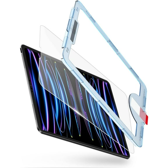 Screen Protector Compatible with iPad Pro 12.9 Inch (2022 &2021&2020&2018 Models) Tempered Glass, Ultra Clear, Anti-Scratch, Case Friendly, EZ Kit, 1 Pack