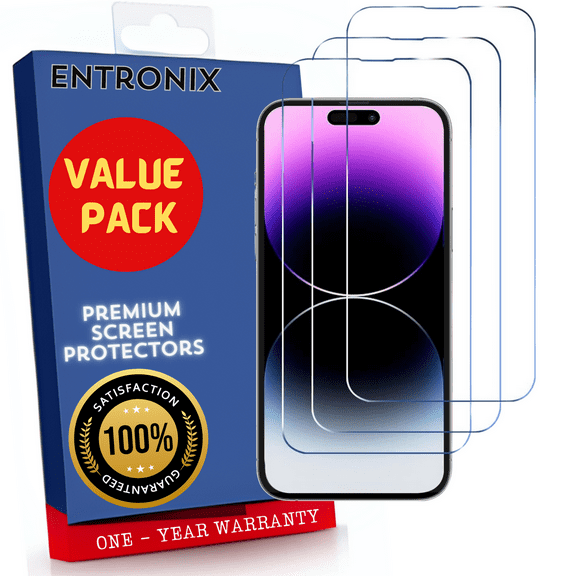 Screen Protector Designed for Apple iPhone 15 Clear Screen Protector Built with Anti Scratch, Bubble Free with Easy Install, Glass Protector For iPhone 15,3 PACK