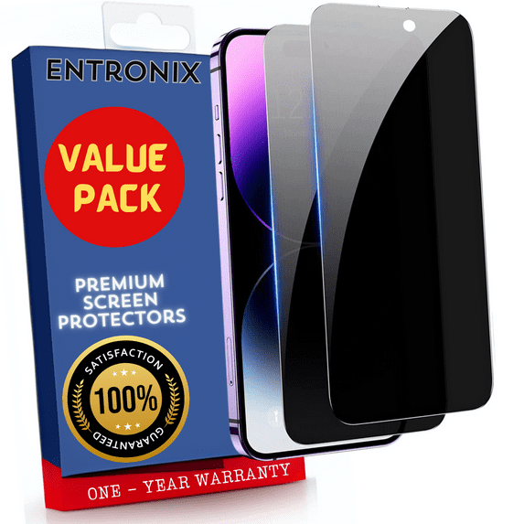 Screen Protector Designed for Apple iPhone 15 Pro Max Privacy Screen Protector 9H Hardness,Bubble Free with Easy Install, Glass Protector For iPhone 15 Pro Max,2 PACK