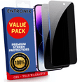thumbnail image 1 of Screen Protector Designed for Apple iPhone 15 Pro Privacy Screen Protector 9H Hardness,Bubble Free with Easy Install, Glass Protector For iPhone 15 Pro,2 PACK, 1 of 8