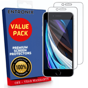 Entronix Screen Protector Compatible with iPhone 8 / iPhone 7 / iPhone SE, Clear Tempered Glass, 2-Pack