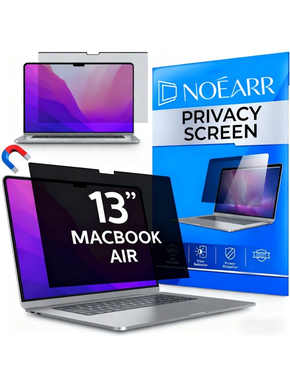 Magnetic Privacy Screen Filter for Macbook Air 13 inch (2018-2021, M1), Removable Matte Anti Glare Blue Light Protector Private Security Filter for 13inch Mac Laptop Computer, Model A1932/A2179/A2337