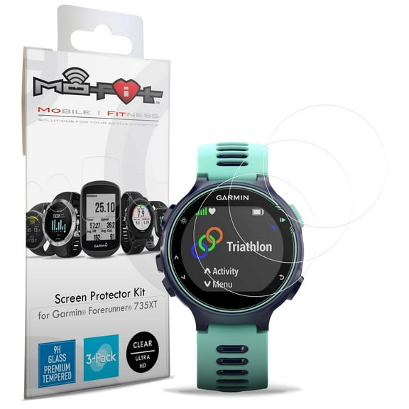 Screen Protector Kit for Garmin Forerunner 735XT (Tempered Glass) 3-Pack