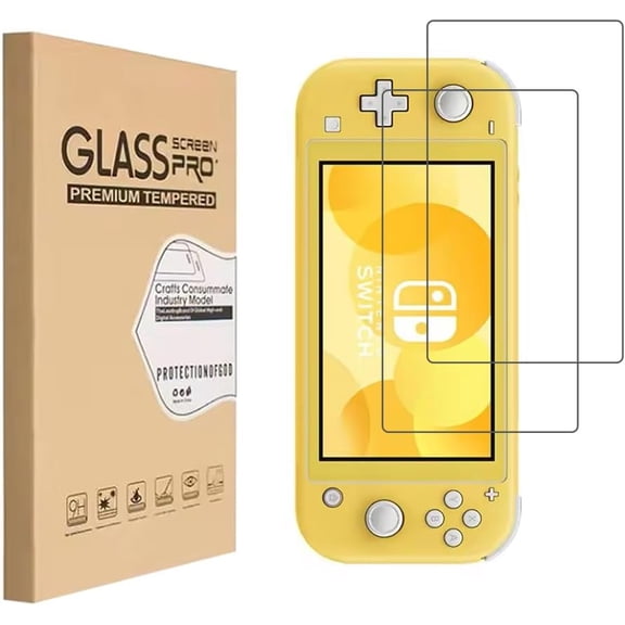 Screen Protector for Nintendo Switch Lite, Game Player Tempered Glass Transparent HD Ultra Clear Anti-Scratch Anti-Fingerprint Bubble-Free Case Friendly