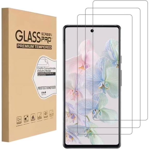 Screen Protector for Google Pixel 6A (6.1-Inch), Tempered Glass Screen Protector HD Clear, Anti Scratch, Bubble Free(3 Pack)