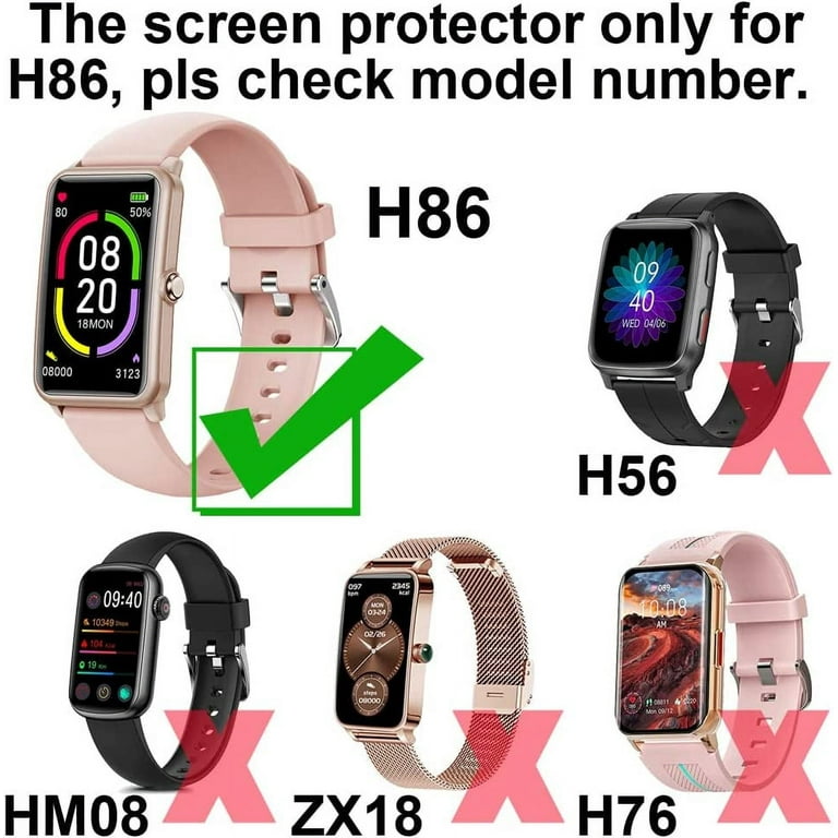Screen Protector for H86 Compatible with MOREPRO FITVII Fitcloud Pro H86 1.57inch Smartwatch for Women