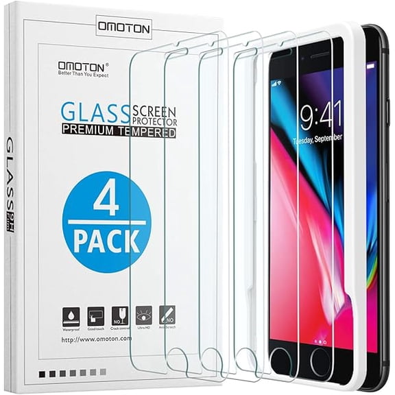 Screen Protector for Iphone 8 Plus/ 7 Plus /6S Plus/ 6 Plus, 5.5Inch - Tempered Glass/Guide Frame/Easy Installation