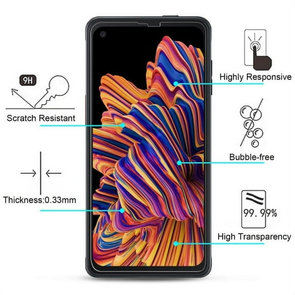Screen Protector for Samsung Galaxy XCover Pro Tempered Glass Screen Protector [9H Hardness] [Ultra-Clear] [Case Friendly] Premium Tempered Glass