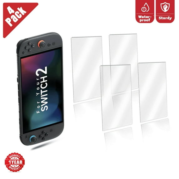 Screen Protector for Nintendo Switch 2, 9H Tempered Glass, HD Clear, Anti-Scratch, Anti-Fingerprint, Bubble-Free, Ultra-Thin, Full Coverage, Shockproof Screen Guard