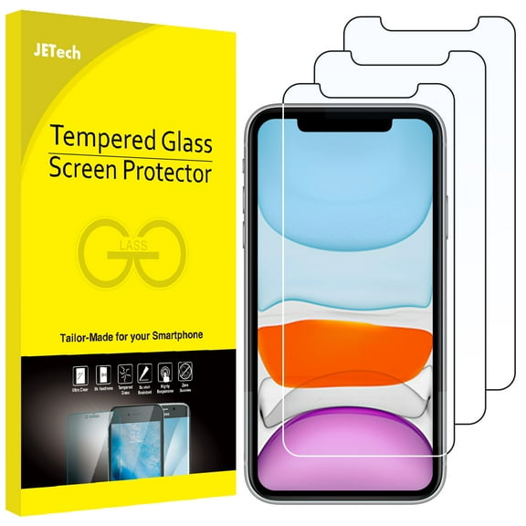 Screen Protector for iPhone 11 and iPhone XR, 6.1-Inch, Tempered Glass Film, 3-Pack