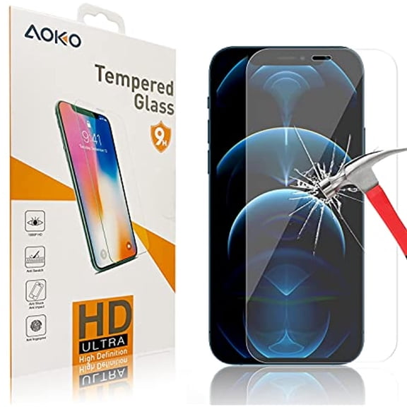 Screen Protector for iPhone 12 Pro Max (6.7") HD ULTRA High Definition Tempered Glass Anti Scratch