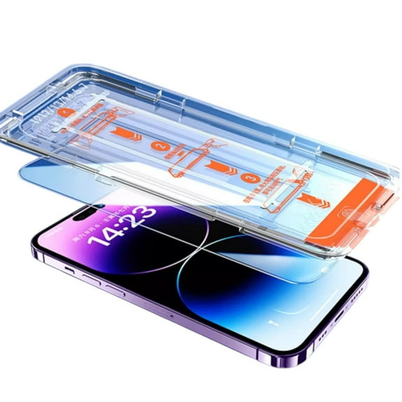 Screen Protector for iPhone15 plus(6.7"), Tempered HD Quick Fit, Electrostatic Dust-Moving Film