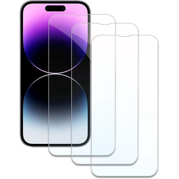 Screen Protector for iPhone 14 Pro Max, Tempered Glass Film, Ultra HD 9H Hardness Case Friendly Anti Scratch Bubble Free Ultra Resistant Oil-Resistant Shatter Protection, 3-Pack