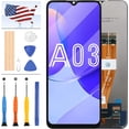 thumbnail image 1 of Screen Replacement for Samsung Galaxy A03 LCD Screen for Samsung A035F SM-A035F/DS A035M 6.5" Display Touch Digitizer Assembly with Tools (Black, Not for Galaxy A03 Core/A03s) (Black with Frame), 1 of 7