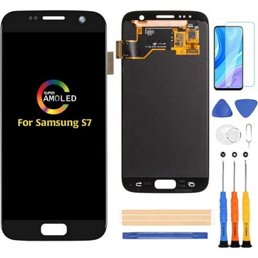 Screen Replacement for Samsung Galaxy S7 G930 (Not for S7 Edge) 5.1inch Touch Digitizer LCD Display Assembly Repair Kits,with Screen Protector+Tools (Black OLED)