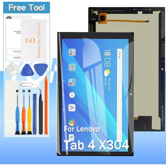 Screen Replacement for Lenovo Tab 4 10 Wi-Fi X304 TB-X304L TB-X304F LCD Display Touch Digitizer Replacement Assembly | 10.1''| Free Tools|