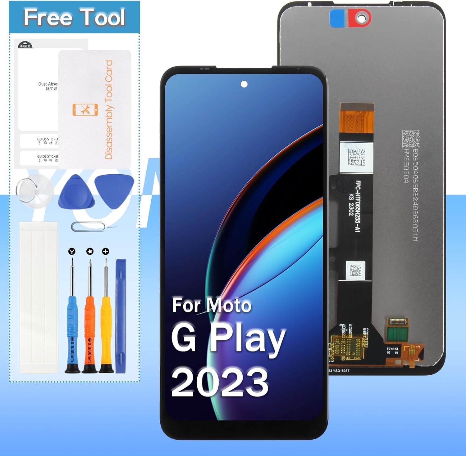 LCD Display & Digitizer Replacement W/ Frame For Motorola Moto G Play 5G (2023) XT2271 – Black