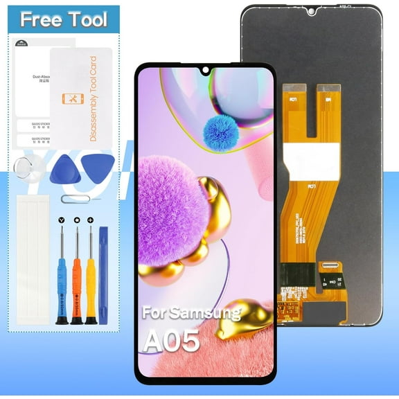 Screen Replacement for Samsung Galaxy A05 SM-A055F, SM-A055F/DS, SM-A055M, SM-A055M/DS 6.7" LCD Display Touch Digitizer Assembly with Repair kits