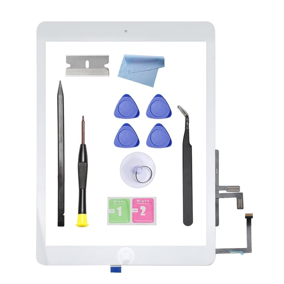 Screen Replacement for iPad 5th-digitizer replacement parts kits for iPad 5 5th generation 2017 9.7 inch model a1822 a1823 with home button & repair tools