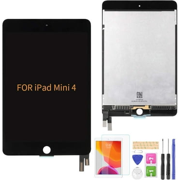Screen Replacement for iPad Mini 4 A1538 A1550 LCD Display Touch Screen Digitizer Assembly Parts Without Home Button，with Tool Kit & Screen Protector (White)