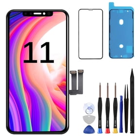 Screen Replacement for iPhone 11, 6.1-inch LCD Display Full HD and Touch Digitizer Assembly True Tone Programmable Face ID Remains with Tool Kits, for Model A2111, A2223, A2221