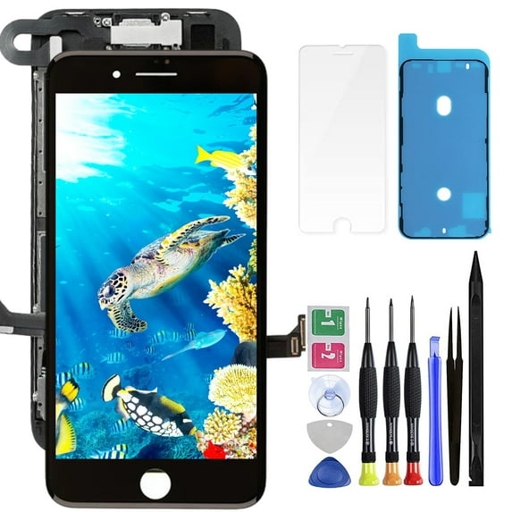 Screen Replacement for iPhone 8 Plus-LCD replacement kit & 3D touch digitizer display full Assembly for iPhone 8 plus 5.5 inch Model A1864 A1897 A1898 with repair tools