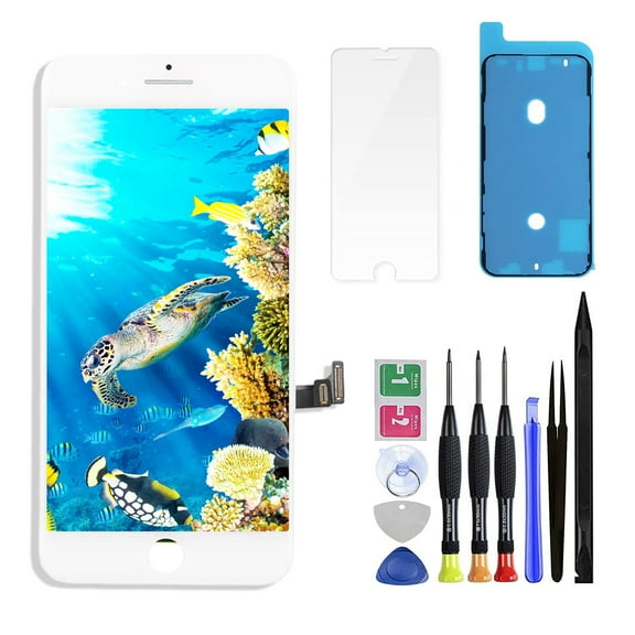 Screen Replacement for iPhone 8 Plus-LCD replacement kit & 3D touch digitizer display full Assembly for iPhone 8 plus 5.5 inch Model A1864 A1897 A1898 with repair tools