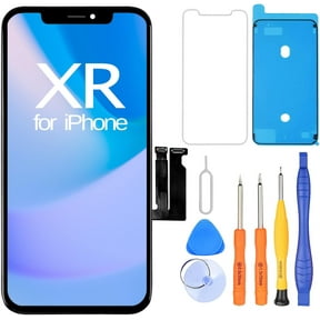 Screen Replacement for iPhone XR, 6.1 Inch LCD Display Full HD and Touch Digitizer Assembly True Tone Programmable Face ID Remains with Tool Kits, for Model A1984, A2105, A2106, A2108(Black)