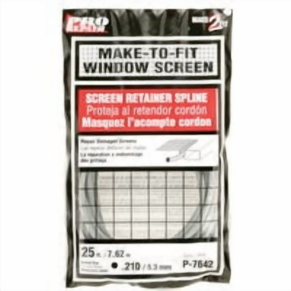 Screen Retainer Spline, 0.210 in., 25 ft., Gray