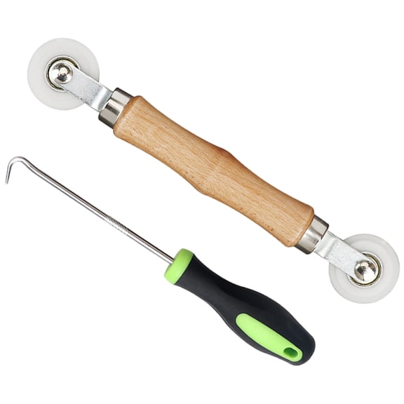 Screen Rolling Tool Spline Roller with Removal Hook Window Screen Repair Tool for Installing Window and Door Screens