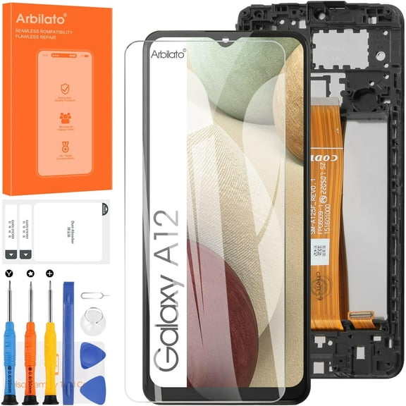 Screen for Samsung Galaxy A12 Screen Replacement for Samsung A125 LCD Screen SM-A125F,SM-A125M,SM-A125U Touch Display Digitizer Assembly Repair Parts?Black with Frame?