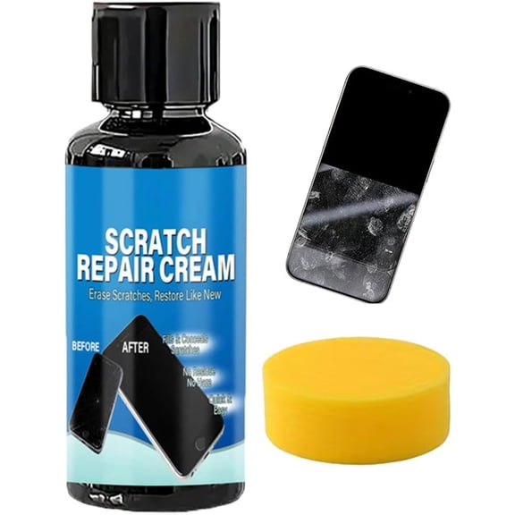Screen Scratch Remover | With Sponge Easy To Universal Complete | Scratch Remover Daily Care For Metal Glasses Maintenance (100G)
