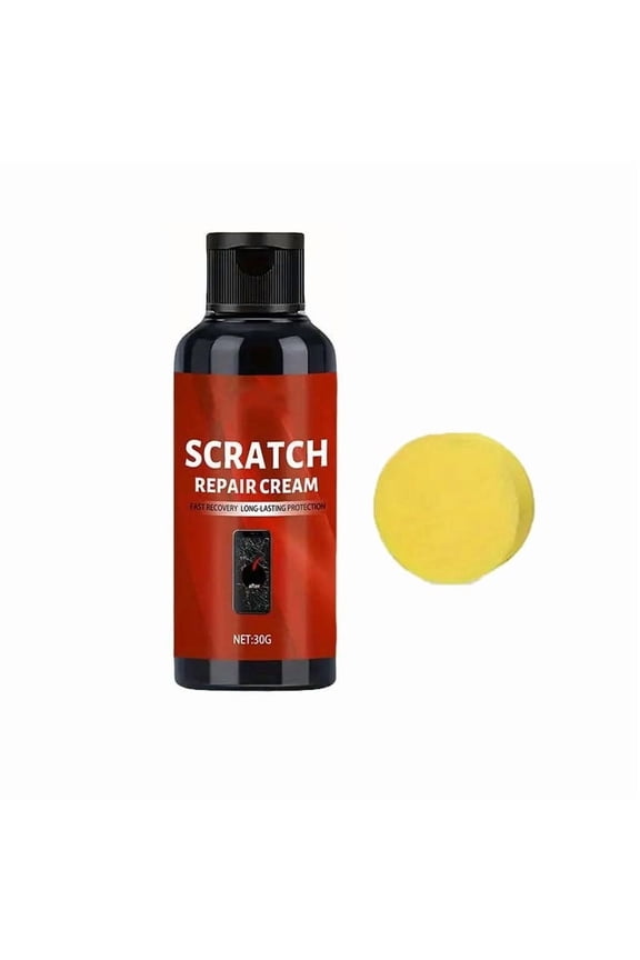 Screen Scratch Repair Cream, Gentle Polishing with Sponge, Scratch Repair Cream, for Watches Mirrors Laptops Other Electronic Devices Red