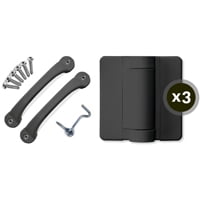 Screen Tight SDHBK Heavy Duty Screen Door Hardware Kit, Black